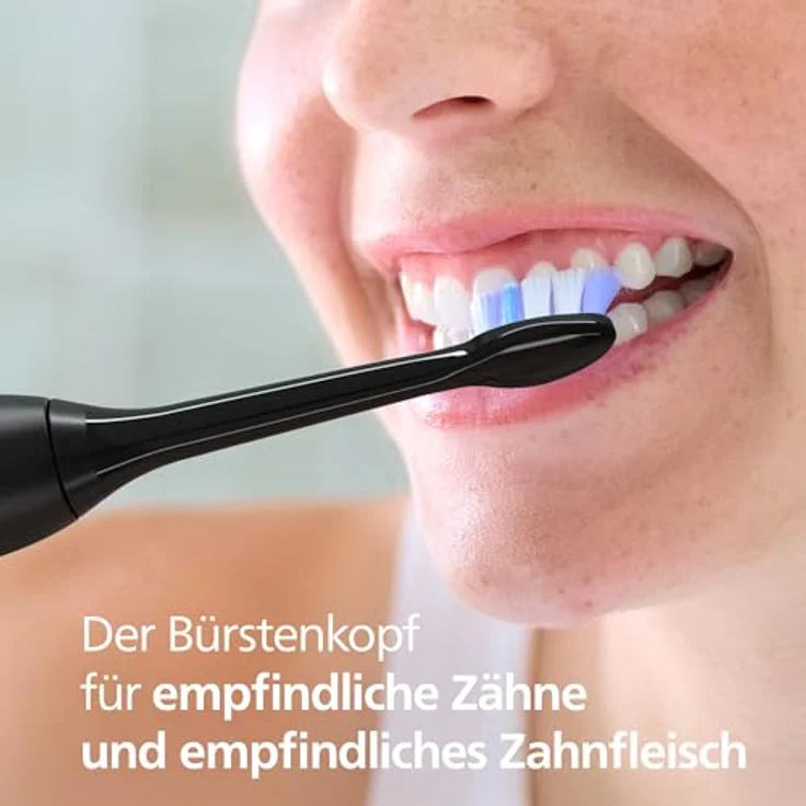 Philips Sonicare Sensitive HX6054/88, Ersatzkopf für elektrische Zahnbürsten, 4 Stück, für empfindliche Zähne – Bild 3