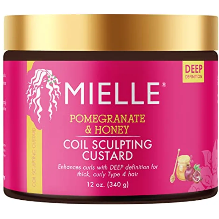 Mielle Organics Curling Custard, 340 ml, Granatapfel & Honey, ohne Paraben, Mineralöl, synthetische Farben