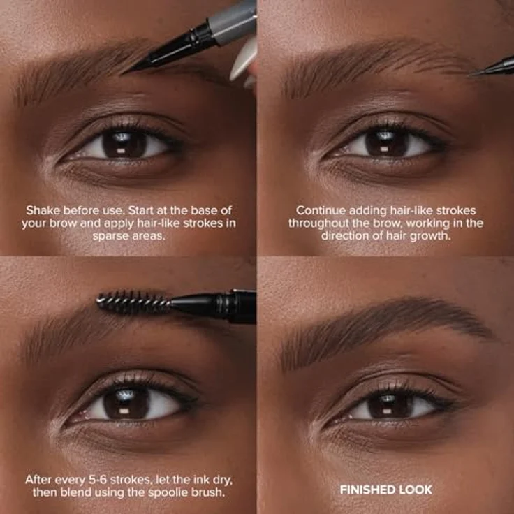 Anastasia Beverly Hills Microstroke Brow Pen, Augenbrauenstift mit mikrofeiner Pinselspitze, wasserfest, 0,5 ml, Farbe Chocolate – Bild 7