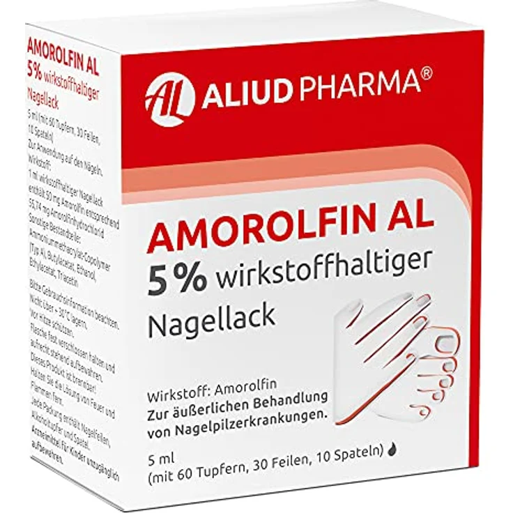 Amorolfin AL 5% wirkstoffhaltiger Nagellack, 5 ml Wirkstoffhaltiger Nagellack – Bild 2