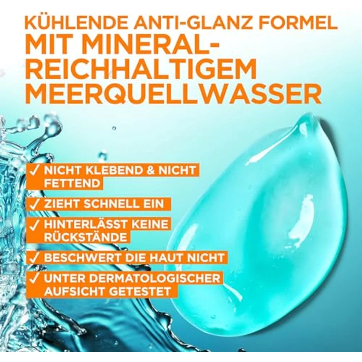 L'Oréal Men Expert Hydra Energy Kühlendes Feuchtigkeits-Gel Anti-Glanz 50ml, Mattierendes und erfrischendes Gel 24H Anti-Müdigkeit, Gesichtscreme für Herren mit Meeresquellwasser – Bild 3