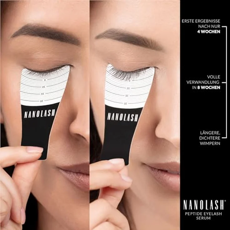 Nanolash Wimpernserum 5 ml, Peptidbasiertes Serum für längere und dichtere Wimpern, hypoallergen und ohne Hormone – Bild 2