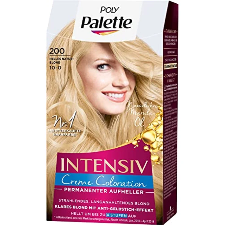 Poly Palette Intensiv Creme Coloration 200/10-0 Helles Naturblond 3 x 115 ml – Bild 3