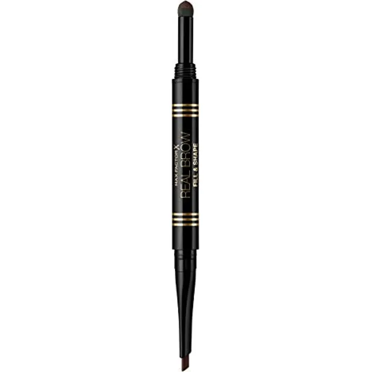 Max Factor Real Brow Fill & Shape Pencil, Farbe 04 Deep Brown, 10 g