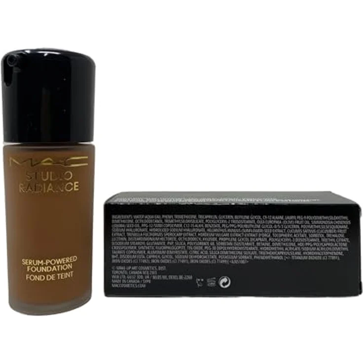 MAC Studio Radiance Serum Powdered Foundation, 30 ml NC50 - Mittlere, aufbaubare Deckkraft, 10% Hyaluronsäure, intensiv hydratisierend, vegan – Bild 4