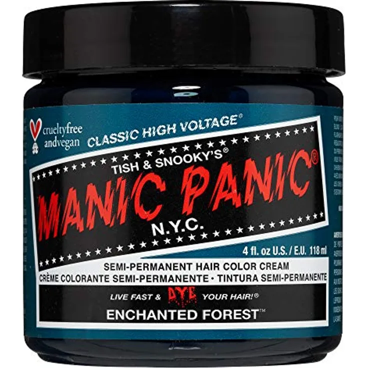 Manic Panic Enchanted Forest Classic Creme, Vegan, Cruelty Free, Green Free Semi Permanent Hair Dye 118ml