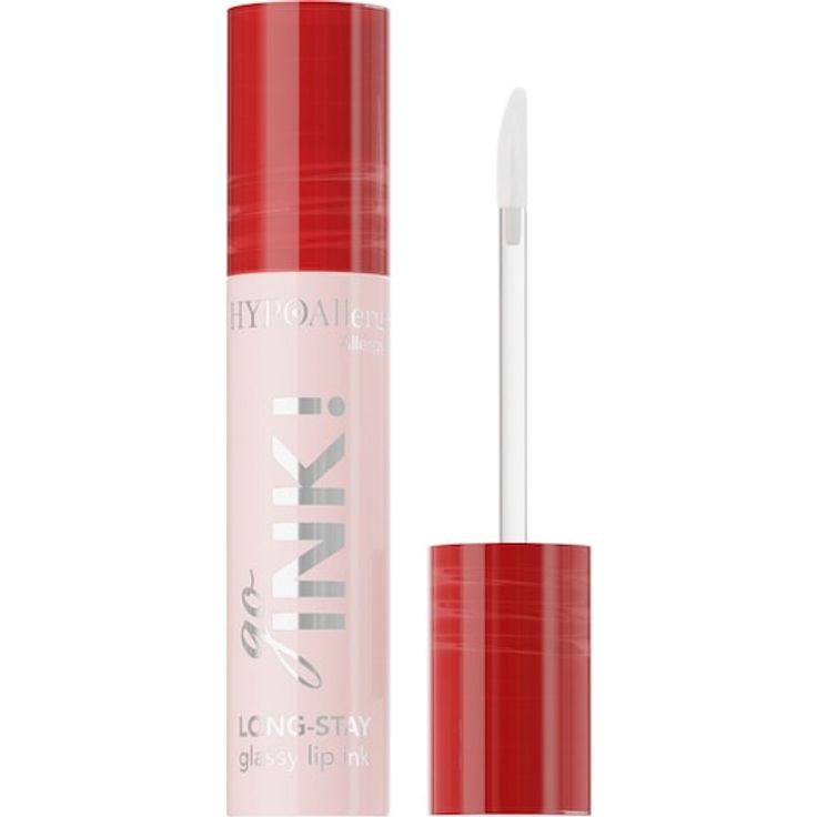 HYPOAllergenic GO INK! Long-Stay Glassy Lip Ink, hypoallergen, 4,6 g - Farbe 01 CHARMING, intensive Pigmentierung, langanhaltender Glanz
