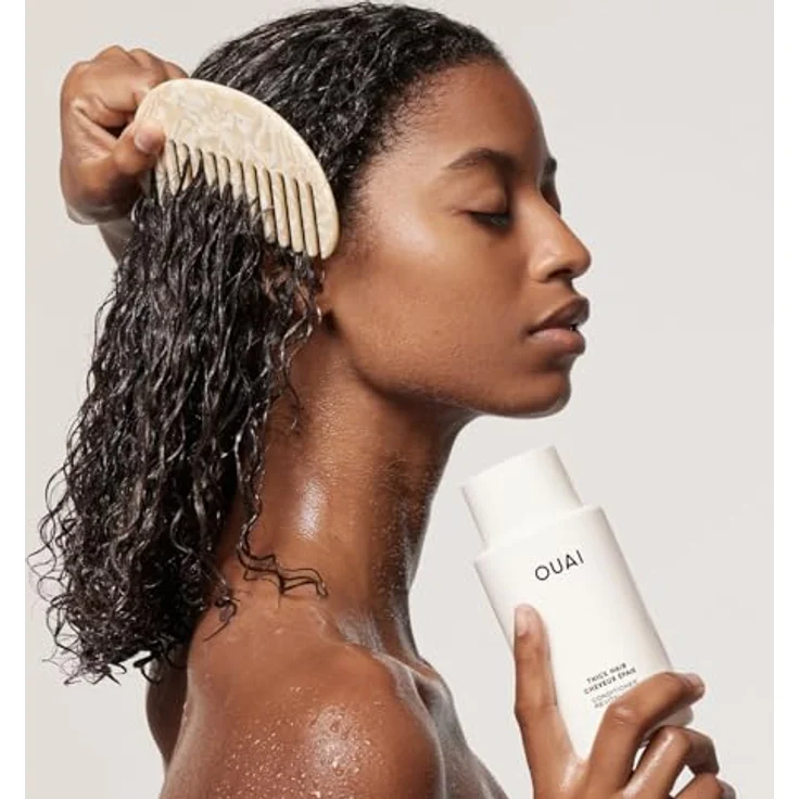 OUAI Thick Hair Conditioner, Reisegröße 89 ml, für trockenes, frizziges dickes Haar mit Keratin, Eibischwurzel, Sheabutter & Avocadoöl, paraben-, phthalat- & sulfatfrei – Bild 3