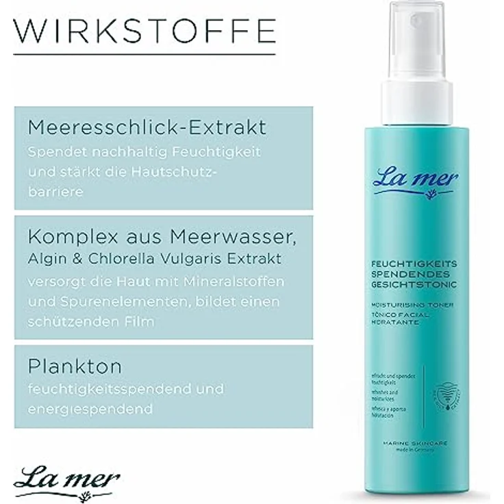 La mer Reinigung Feuchtigkeitsspendendes Gesichtstonic - Für einen frischen Teint und eine gesunde Haut - Gegen Unreinheiten - Alkoholfreies Gesichtswasser - Mit Duft - 150 ml – Bild 3