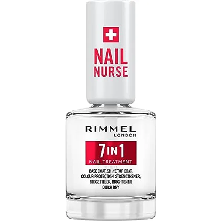 Rimmel Nail Nurse 7-in-1, Basis- und Decklack für Fingernägel mit langanhaltendem Glanz, 12 ml