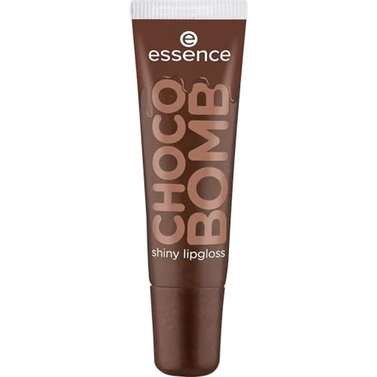 essence CHOCO BOMB shiny lipgloss, Lipgloss in Braun mit goldenen Schimmerpartikeln und Schokoladenduft – Bild 2