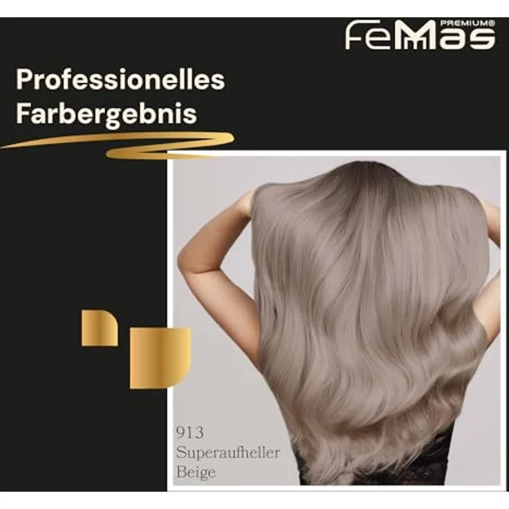 Femmas Premium Haarfarbe Femmas Hair Color Cream, 100 ml, Profi-Qualität mit Arganöl und 100% Grauhaarabdeckung – Bild 2