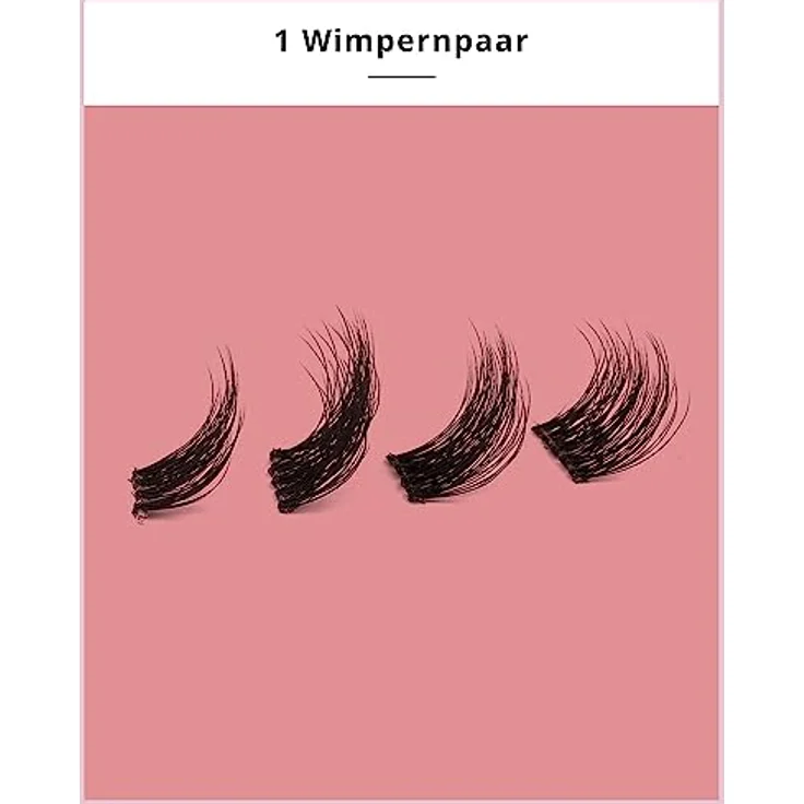 GirlGotLashes Mini Box Cat Eye Edition N°3, Wimpernextensions für Zuhause, 1 Paar Fake Lashes mit 5-7 Tagen Halt, vegan, handgemacht, C-Curl Styles – Bild 5