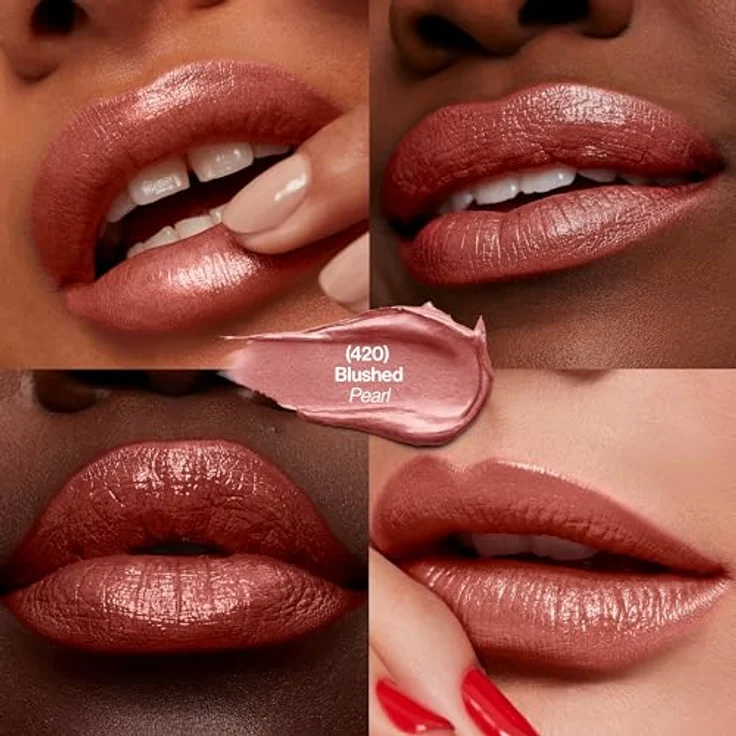 Revlon Super Lustrous Lipstick Blushed 420, Lippenstift mit Mega-Feuchtigkeitsspender und Vitamine C und E, 4 g – Bild 2