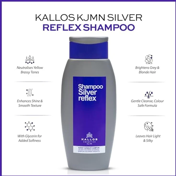 Kallos Cosmetics Silver Reflex Shampoo für graues und blondes Haar 350 ml – Bild 3