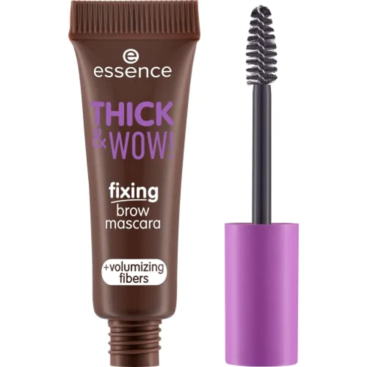 essence THICK & WOW! fixing brow mascara, Augenbrauengel, Nr. 03, Braun, volumengebend, fixierend, vegan, ohne Mikroplastikpartikel, Nanopartikel frei, ohne Parfüm, 1er Pack (6ml)