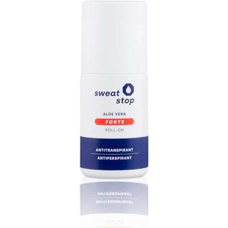 Sweat Stop SweatStop Aloe Vera Forte Antitranspirant Roll-On 50ml gegen starkes Schwitzen unter den Achseln | Deo Roller anti Schweiß & Achselschweiß | Starkes Antiperspirant für Sie & Ihn | 48-72h Sicherheit