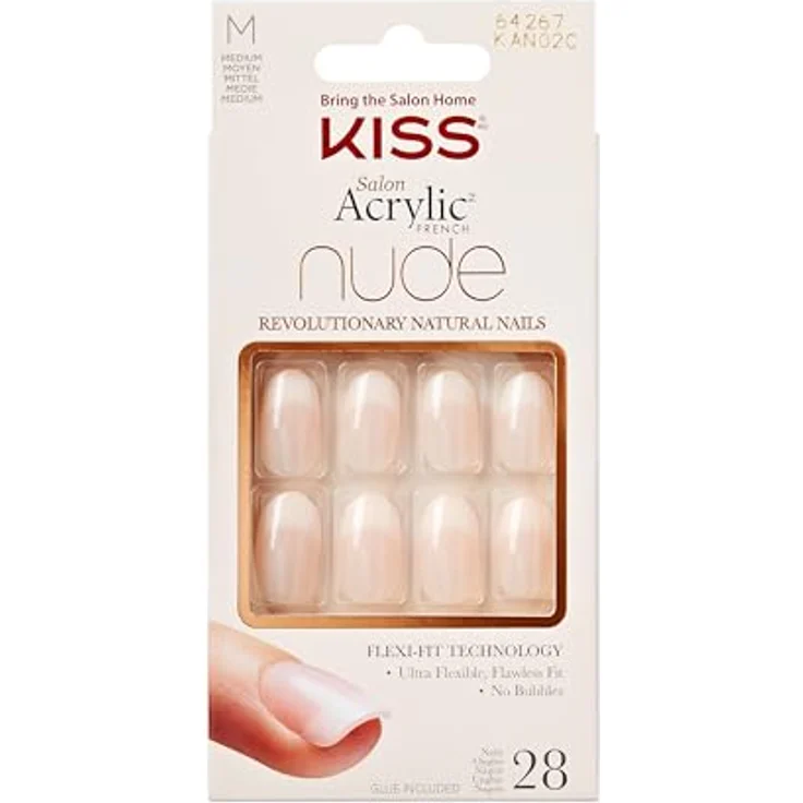 Salon Acryl Nude French Nails – Bild 2