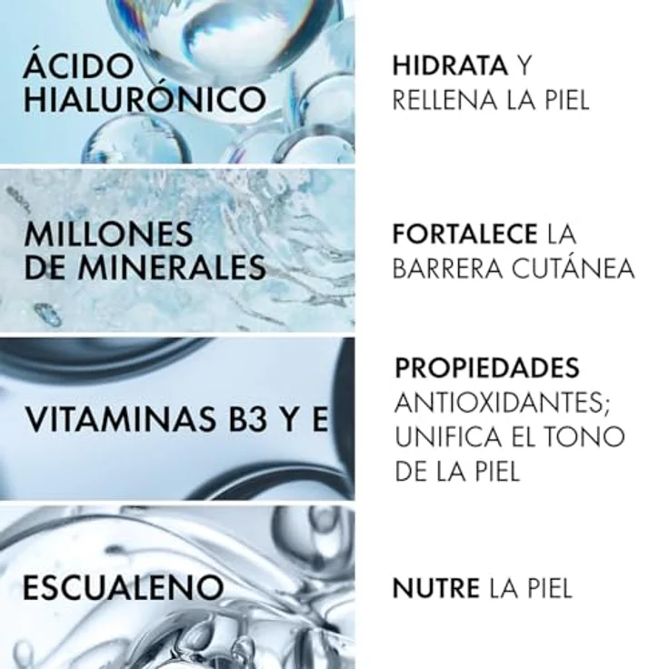 VICHY Minéral 89 72 h Feuchtigkeits-Boost Creme, Für normale und trockene Haut, Mit Hyaluronsäure, Squalan, Vitamin E und Niacinamid, Schnell einziehend und nicht fettend, 50 ml – Bild 6