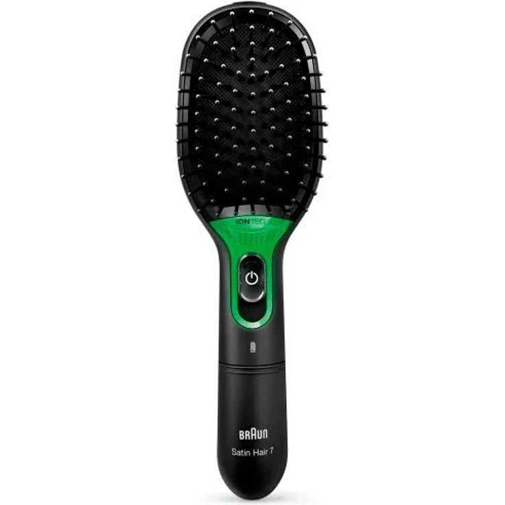 Braun Elektrohaarbürste Satin Hair 7 Bürste mit IONTEC Technologie, Batteriebetrieben, inkl. 2 Batterien