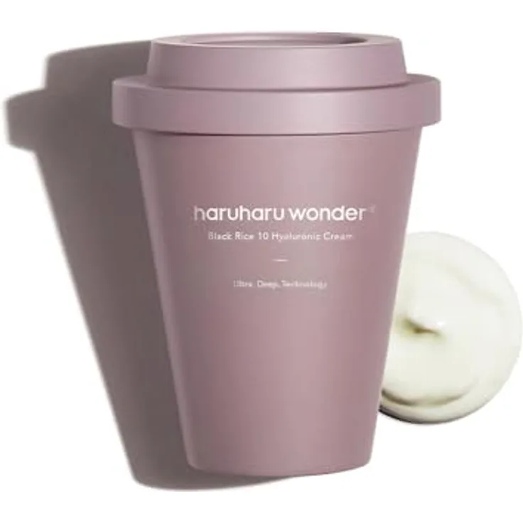 Haruharu Wonder Black Rice 10 Hyaluronic Cream, Intensive Feuchtigkeitscreme mit Beruhigungs-Effekt, 90 ml