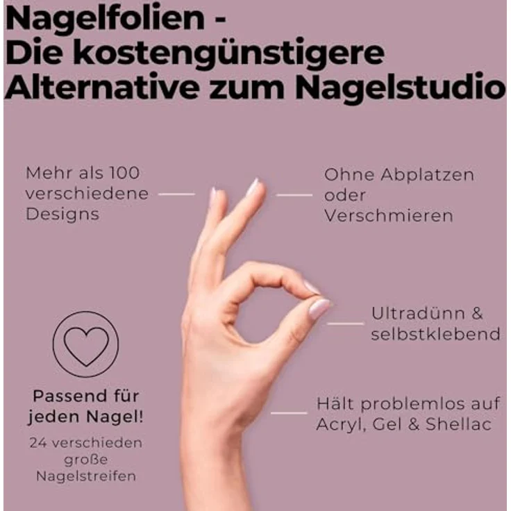 Miss Sophie Nagelfolie Black Velvet Nageldesign – Bild 3