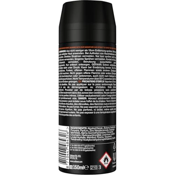 Axe Deodorant Bodyspray Collision Leather Cookies 48H 150 ml – Bild 5