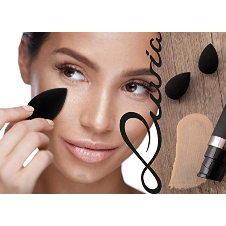 Luvia Cosmetics Classic 4 Mini Make-up Sponges - Präzisionsschwämmchen für Make up 4 St. - professionelles Auftragen, natürlicher Look – Bild 2