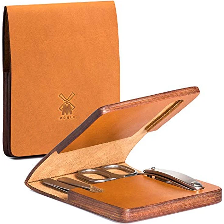 MÜHLE 4-tlg. Maniküre-Set in hochwertigem Rindsleder-Etui – Bild 1