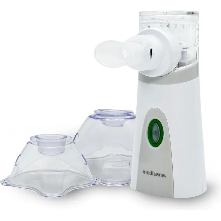 Medisana IN 515, tragbarer Inhalator mit Ultraschall-Mesh-Technologie, ideal für Kinder und Erwachsene, leise, inkl. Masken, USB-C und Batteriebetrieb