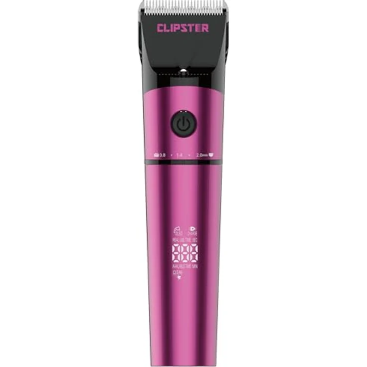 CLIPSTER Akkuschermaschine DeloX, kabellos mit 4 Aufsteckkämmen, pink – Bild 1