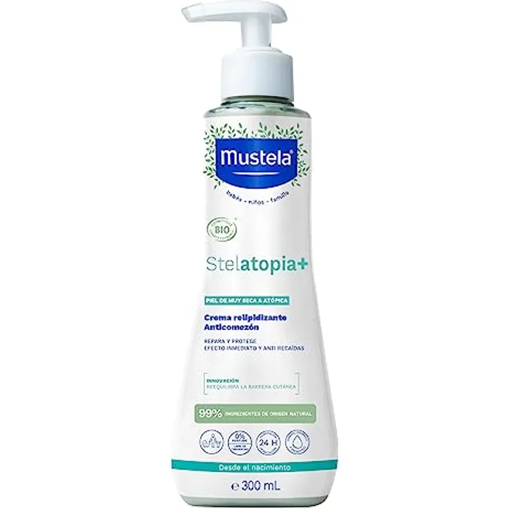 Mustela Stelatopia+ Lipid-Replenishing Cream, nährende und beruhigende Creme für sehr trockene, empfindliche Haut, 300 ml