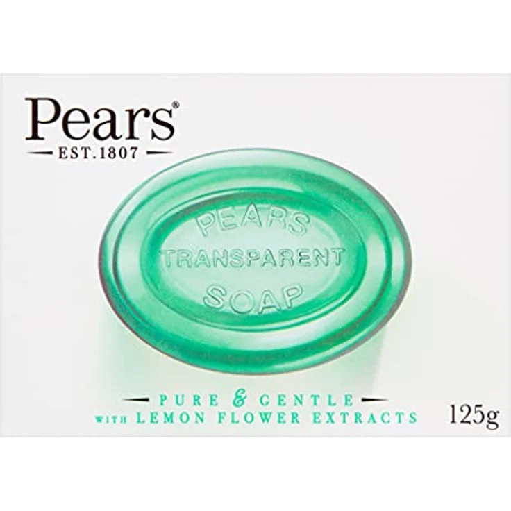 PEARS Seife, Lemon Flower, transparent, Pure & Gentle, 125g – Bild 1