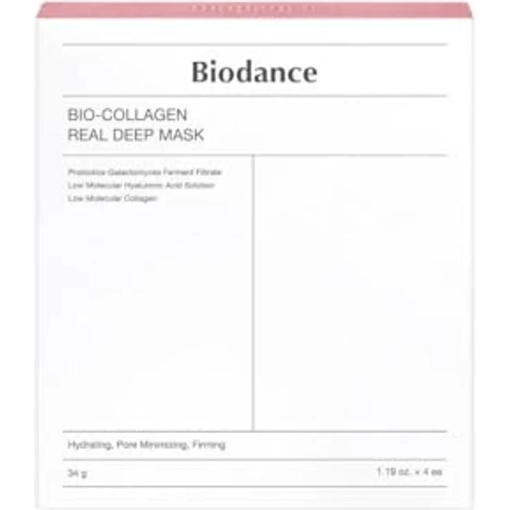 Biodance Bio Collagen Deep Face Mask, Feuchtigkeitsspendende Korean Skincare mit Hyaluronsäure, Niacinamid und Galactomyceten, 4 Blätter, 34 g – Bild 5