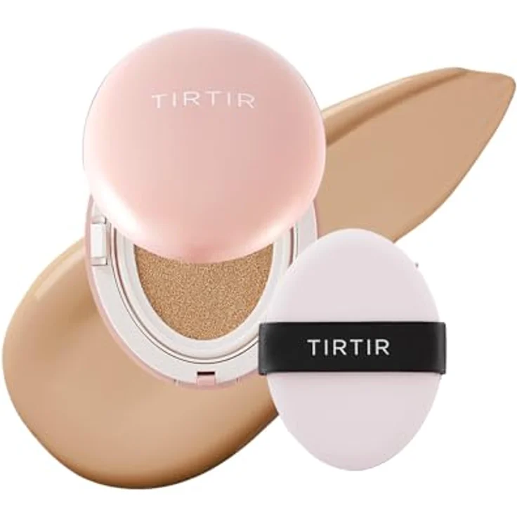 TIRTIR Mask Fit Aura Cushion Mini, mattierendes Make-up mit hervorragender Abdeckung, Farbton 25N Mocha, 4.5 g – Bild 1