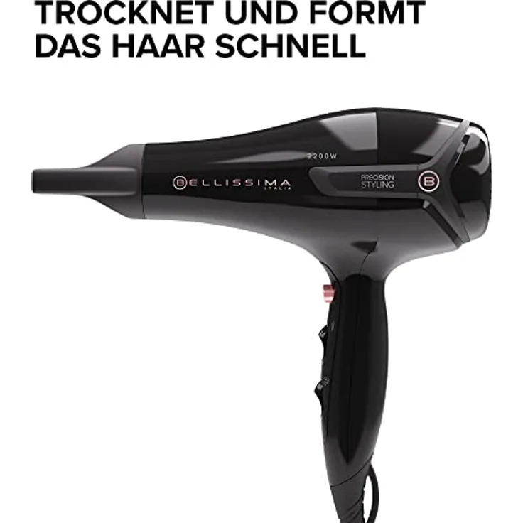 BELLISSIMA S9 2300, Schnellhaartrockner 2200W mit Stylingdüse, für alle Haartypen geeignet, kompaktes Design – Bild 2