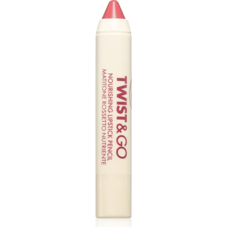 puroBIO Cosmetics Twist&Go Pflegender Lippenstift, cremige Textur für glänzende Lippen, Farbton Pink Sand, 2.9 g