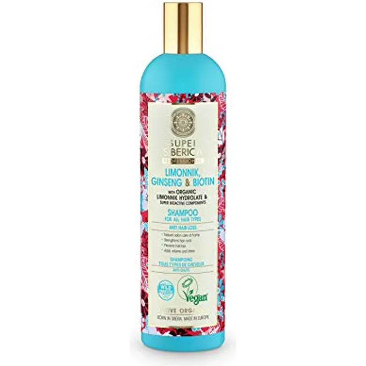 Natura Siberica Super Limonnik Ginseng & Biotin Shampoo für alle Haartypen 0883E, 400 ml