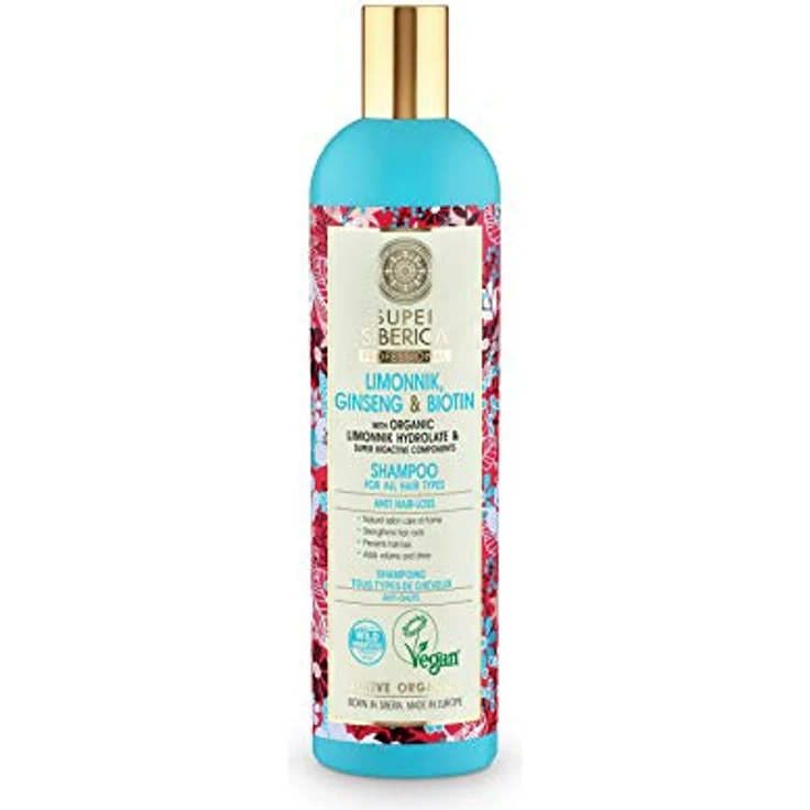 Natura Siberica Super Limonnik Ginseng & Biotin Shampoo für alle Haartypen 0883E, 400 ml
