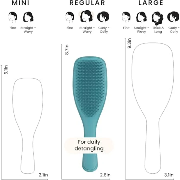 Tangle Teezer The Ultimate Detangler Haarbürste, speziell entworfene Borsten für schmerzfreies Entwirren, Transformative Teal – Bild 7