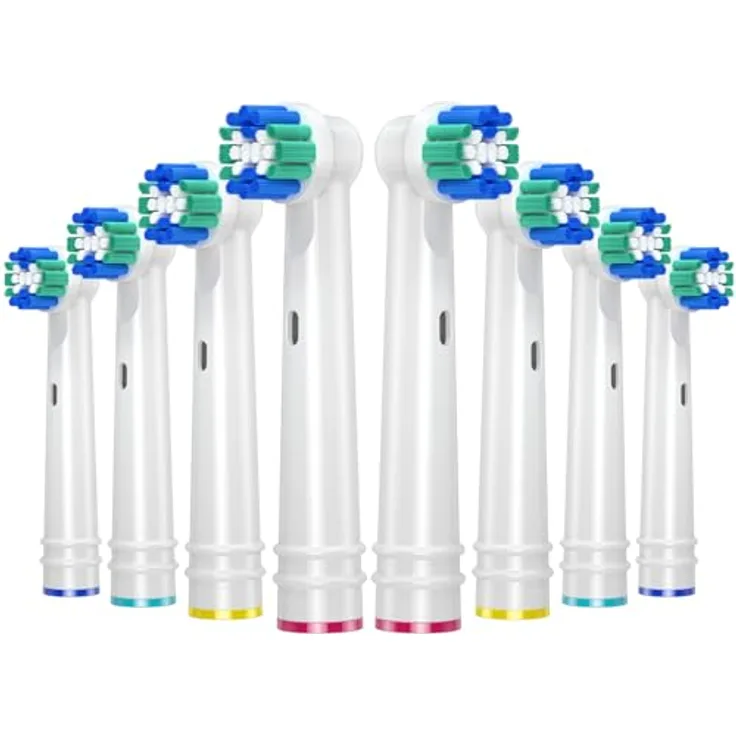 REDTRON Ersatzbürstenköpfe für Oral B, 8er Pack mit präziser Borstenanpassung, passend für Professional Care, Vitality Pro, Smart und Genius Serien, Weiß