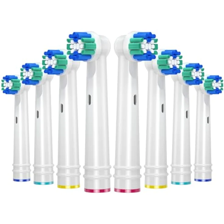 REDTRON Ersatzbürstenköpfe für Oral B, 8er Pack mit präziser Borstenanpassung, passend für Professional Care, Vitality Pro, Smart und Genius Serien, Weiß – Bild 1