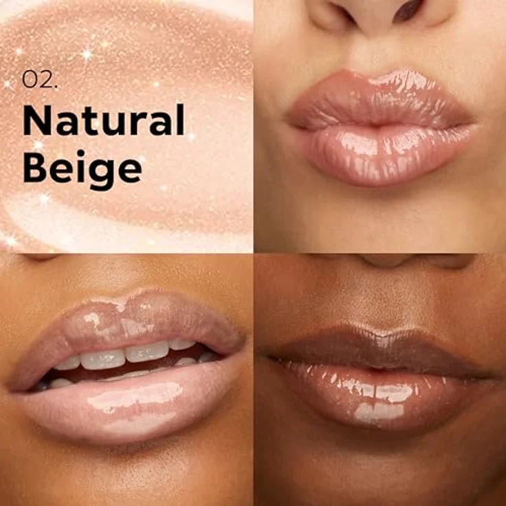 KIKO Milano 3D Hydra Lipgloss, Hydratisierendes Lipgloss mit langanhaltendem Glanz, Farbton 02 Natural Beige, 6.5 ml – Bild 2