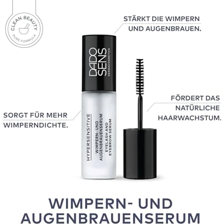 DADO SENS HYPERSENSITIVE WIMPERN- UND AUGENBRAUENSERUM (4,5 ml) - Unterstützt natürliches Haarwachstum, Augenärztlich getestet, vegan, für hypersensible Augenpartie – Bild 2