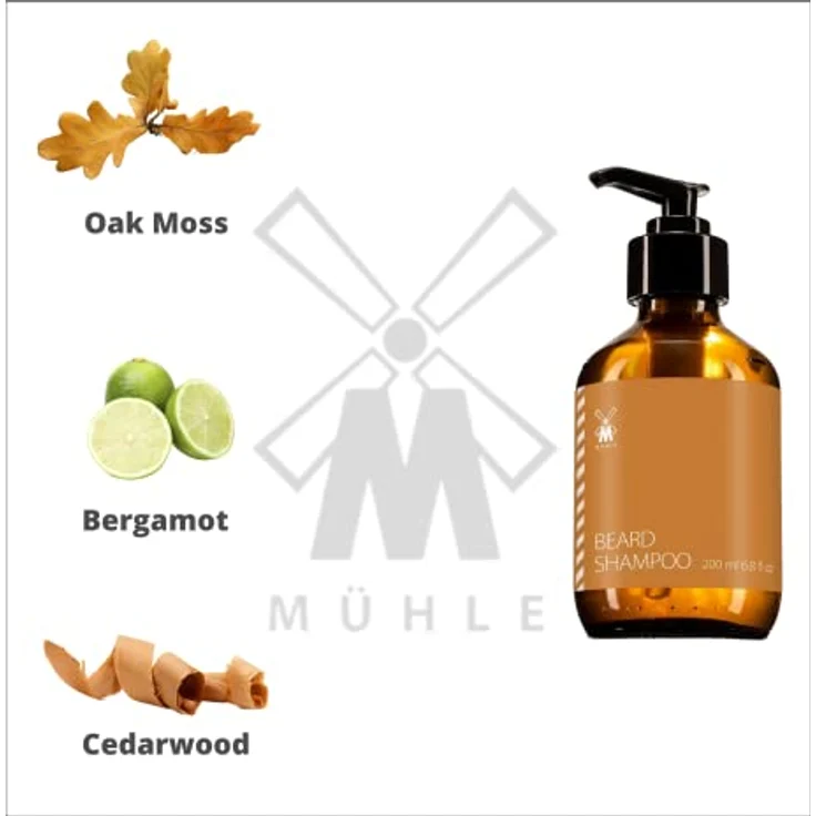 MÜHLE BEARDCARE – Bart-Shampoo – Flüssige Bartseife zur täglichen Bartpflege und Bart-Reinigung - vegan - 200 ml Inhalt – Bild 2