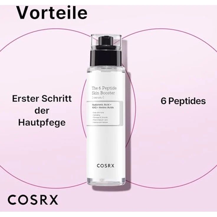 COSRX 6X Peptide Collagen Booster Toner Serum 150mL/5.07 Fl.Oz, Hauterneuernde Gesichts-Essenz, Niacinamid & Hyaluronsäure, Parabenfrei, Korean Skincare – Bild 4