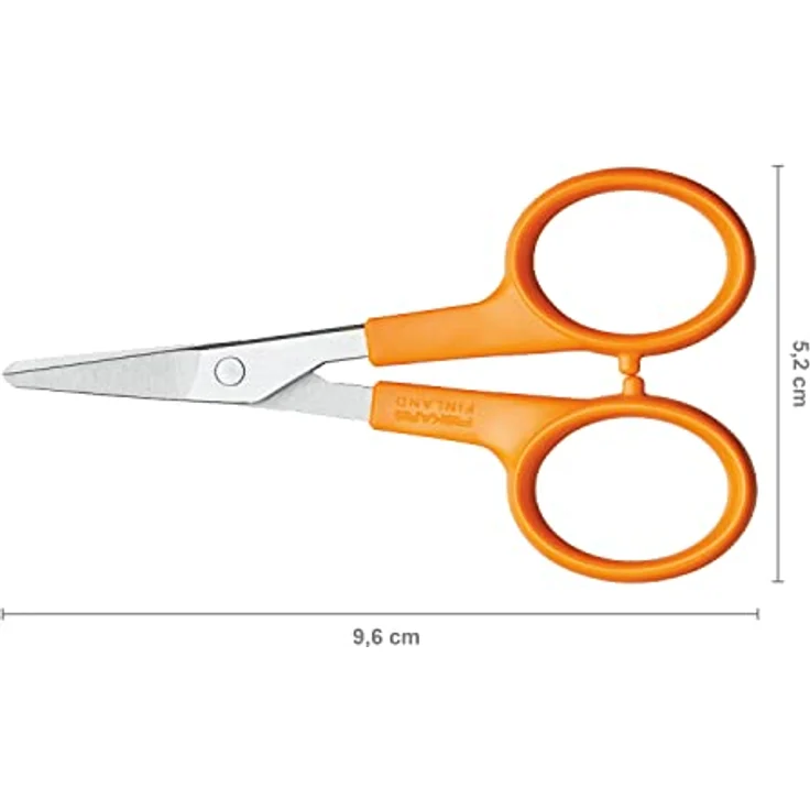 Fiskars Nagelschere Classic, Maniküreschere mit abgerundeten Spitzen, 10 cm, rostfreier Edelstahl, spülmaschinenfest, orange Griff – Bild 4