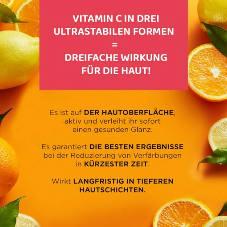 EVELINE Vitamin C 3x Action Gesichtscreme, feuchtigkeitsspendend und schützend mit SPF50, 30ml – Bild 2