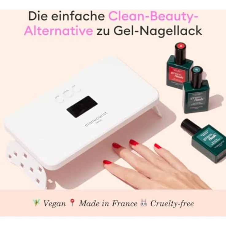 Manucurist Green Flash Routine Manicure LED Maniküre-Set, 84% natürliche Inhaltsstoffe, inklusive 24W Lampe und Remover – Bild 2