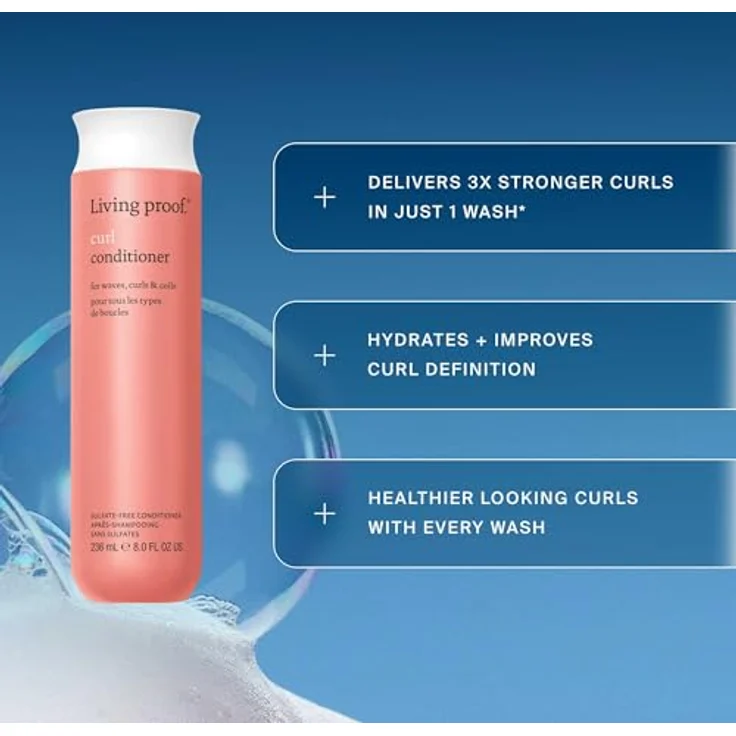 Living Proof Curl Conditioner 236ml, silikonfreie Feuchtigkeitspflege für lockiges Haar, stärkt und definiert Wellen und Locken, entwirrt sanft, frizzfrei – Bild 3